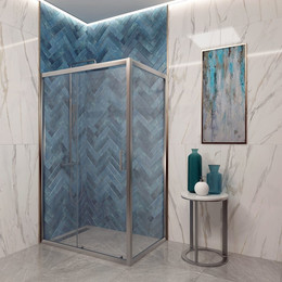 Душевое ограждение EvaGold 120х90 см EG220024, хром/прозрачное фото 