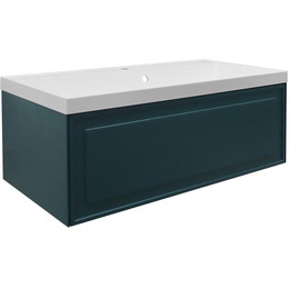 Тумба подвесная с раковиной Azario Belloni 100 см CS00098074, зелёный фото 