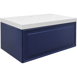 Тумба подвесная с раковиной Azario Belloni 80 см CS00098084, синий фото 