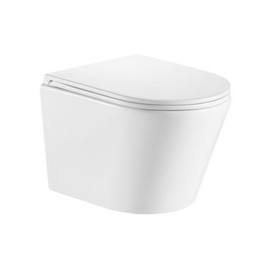 Унитаз подвесной безободковый EvaGold EG070005 с тонкой крышкой микролифт фото 