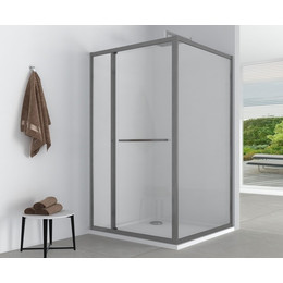 Душевое ограждение EvaGold 120х80 см EG220084, оружейная сталь/прозрачное фото 