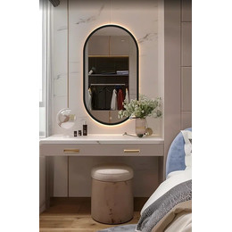 Зеркало EvaGold Richard Neo black 45 см EG500066 фото 