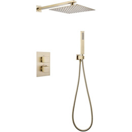 Душевая система для душа с термостатом Abber Daheim AF8251G, золото матовый фото 