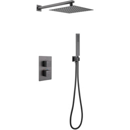 Душевая система для душа с термостатом Abber Daheim AF8251NG, никель фото 