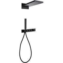 Душевая система для душа с термостатом Abber Rund AF8752B, черный матовый фото 