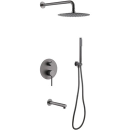 Душевая система для ванны Abber Emotion AF8817NG, никель фото 