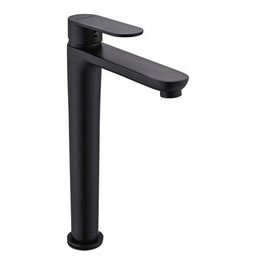 Смеситель для раковины высокий EvaGold Queens EG400065, чёрный матовый фото 