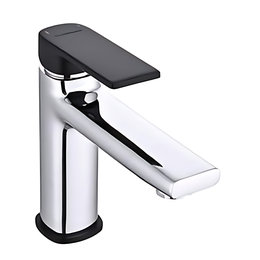 Смеситель для раковины EvaGold Duo EG400068, хром/чёрный матовый фото 