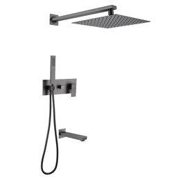 Душевая система для ванны Abber Daheim AF8217NG, никель фото 