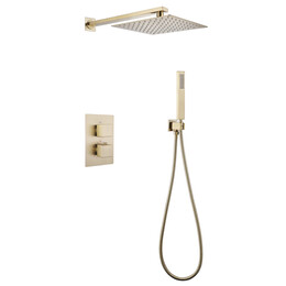Душевая система для душа с термостатом Abber Daheim AF8251G, золото матовый фото 