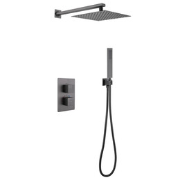 Душевая система для душа с термостатом Abber Daheim AF8251NG, никель фото 