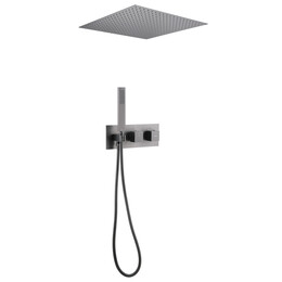 Душевая система для душа с термостатом Abber Daheim AF8255NG, никель фото 