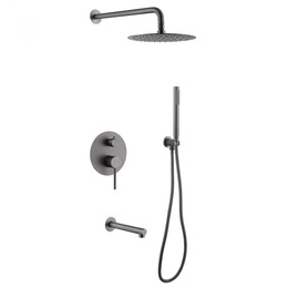 Душевая система для ванны Abber Emotion AF8817NG, никель фото 