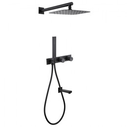 Душевая система для ванны Abber Rund AF8717B, черный матовый фото 