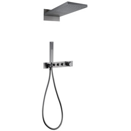 Душевая система для душа с термостатом Abber Rund AF8752NG, никель фото 