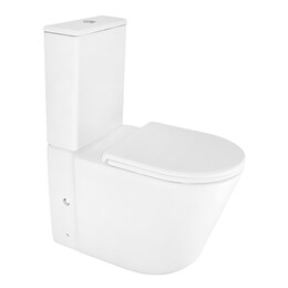 Унитаз-компакт безободковый Azario Lander AZ-1299A с тонкой крышкой микролифт фото 