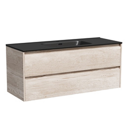 Тумба подвесная с раковиной Sancos Libra 120 см LB120-1EG, дуб галифакс натуральный (раковина Element CN7006MB) фото 