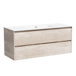 Тумба подвесная с раковиной Sancos Libra 120 см LB120-1EG, дуб галифакс натуральный (раковина Element CN7006) фото 