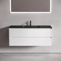 Тумба подвесная с раковиной-столешницей Sancos Libra 120 см LB120-1W (раковина Element CN7006MB) фото 