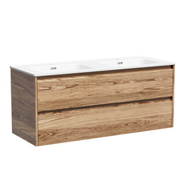 Тумба подвесная с раковиной Sancos Libra 120 см LB120-2ECH, дуб чарльстон (раковина Element CN7004) фото 