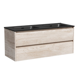 Тумба подвесная с раковиной Sancos Libra 120 см LB120-2EG, дуб галифакс натуральный (раковина Element CN7004MB) фото 