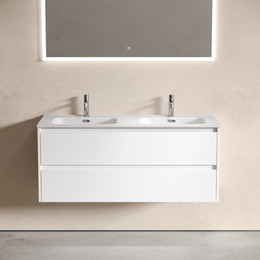 Тумба подвесная с раковиной Sancos Libra 120 см LB120-2W (раковина Element CN7004) фото 