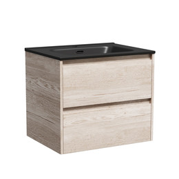 Тумба подвесная с раковиной Sancos Libra 60 см LB60EG, дуб галифакс натуральный (раковина Element CN7001MB) фото 