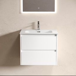 Тумба подвесная с раковиной Sancos Libra 60 см LB60W (раковина Element CN7001) фото 