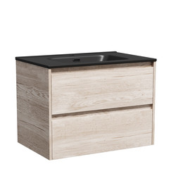 Тумба подвесная с раковиной Sancos Libra 70 см LB70EG, дуб галифакс натуральный (раковина Element CN7007MB) фото 