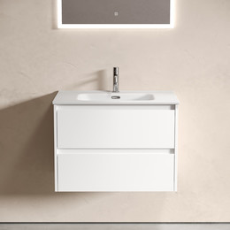 Тумба подвесная с раковиной-столешницей Sancos Libra 70 см LB70W (раковина Element CN7007) фото 