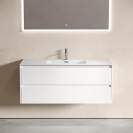 Тумба подвесная с раковиной-столешницей Sancos Libra 120 см LB120-1W (раковина Element CN7006) фото 