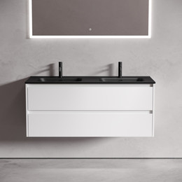 Тумба подвесная с раковиной Sancos Libra 120 см  LB120-2W (раковина Element CN7004MB) фото 