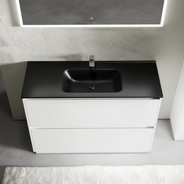 Тумба напольная с раковиной-столешницей Sancos Libra Floor 120 см LB120F-1W (раковина Element CN7006MB) фото 