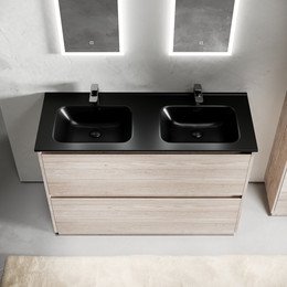 Тумба напольная с раковиной Sancos Libra Floor 120 см LB120F-2EG, дуб галифакс натуральный (раковина Element CN7004MB) фото 