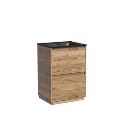 Тумба напольная с раковиной Sancos Libra Floor 60 см LB60FECH, дуб чарльстон (раковина Element CN7001MB) фото 