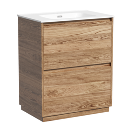 Тумба напольная с раковиной Sancos Libra Floor 70 см LB70FECH, дуб чарльстон (раковина Element CN7007) фото 