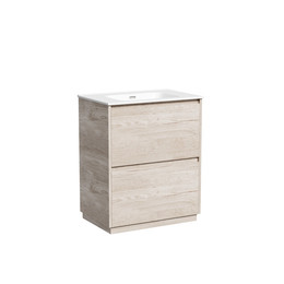 Тумба напольная с раковиной Sancos Libra Floor 70 см LB70FEG, дуб галифакс натуральный (раковина Element CN7007) фото 