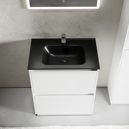 Тумба напольная с раковиной-столешницей Sancos Libra Floor 70 см LB70FW (раковина Element CN7007MB) фото 