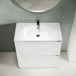 Тумба напольная с раковиной Sancos Libra Floor 80 см LB80FW (раковина Element CN7005) фото 