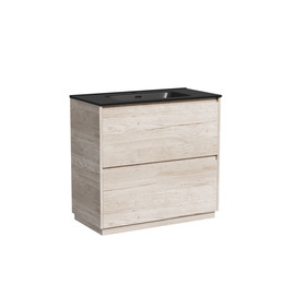 Тумба напольная с раковиной Sancos Libra Floor 90 см LB90FEG, дуб галифакс натуральный (раковина Element CN7002MB) фото 