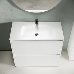 Тумба напольная с раковиной Sancos Libra Floor 90 см LB90FW (раковина Element CN7002) фото 