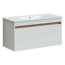 Тумба подвесная с раковиной-столешницей Sancos Smart 100 см SM100W фото 