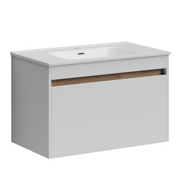 Тумба подвесная с раковиной-столешницей Sancos Smart 80 см SM80W фото 