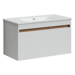 Тумба подвесная с раковиной-столешницей Sancos Smart 90 см SM90W фото 