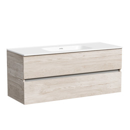 Тумба подвесная с раковиной-столешницей Sancos Urban 120 см UR120-1EG, дуб галифакс натуральный (раковина Element CN7006) фото 