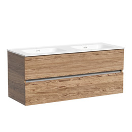 Тумба подвесная с раковиной Sancos Urban 120 см UR120-2ECH, дуб чарльстон (раковина Element CN7004) фото 