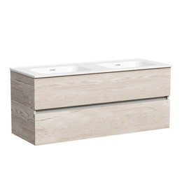 Тумба подвесная с раковиной Sancos Urban 120 см UR120-2EG, дуб галифакс натуральный (раковина Element CN7004) фото 