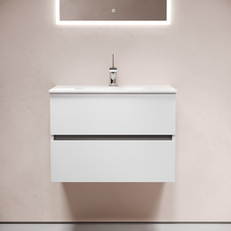 Тумба подвесная с раковиной Sancos Urban 70 см UR70W (раковина Element CN7007) фото 