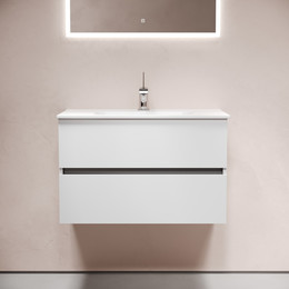 Тумба подвесная с раковиной Sancos Urban 80 см UR80W (раковина Element CN7005) фото 