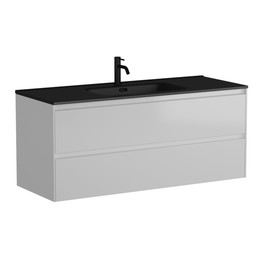 Тумба подвесная с раковиной-столешницей Sancos Cento 120 см CN120-1W (раковина Element CN7006MB) фото 